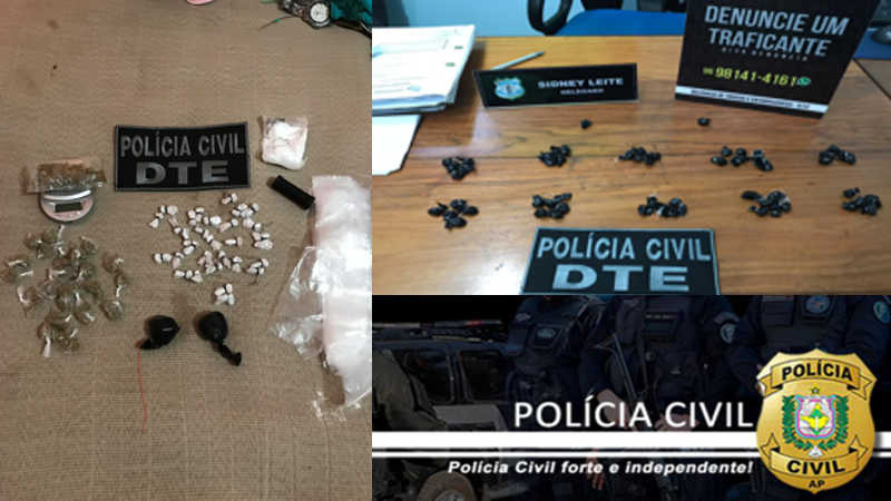 POLÍCIA CIVIL PRENDE DUAS PESSOAS POR TRÁFICO DE DROGAS EM MACAPÁ